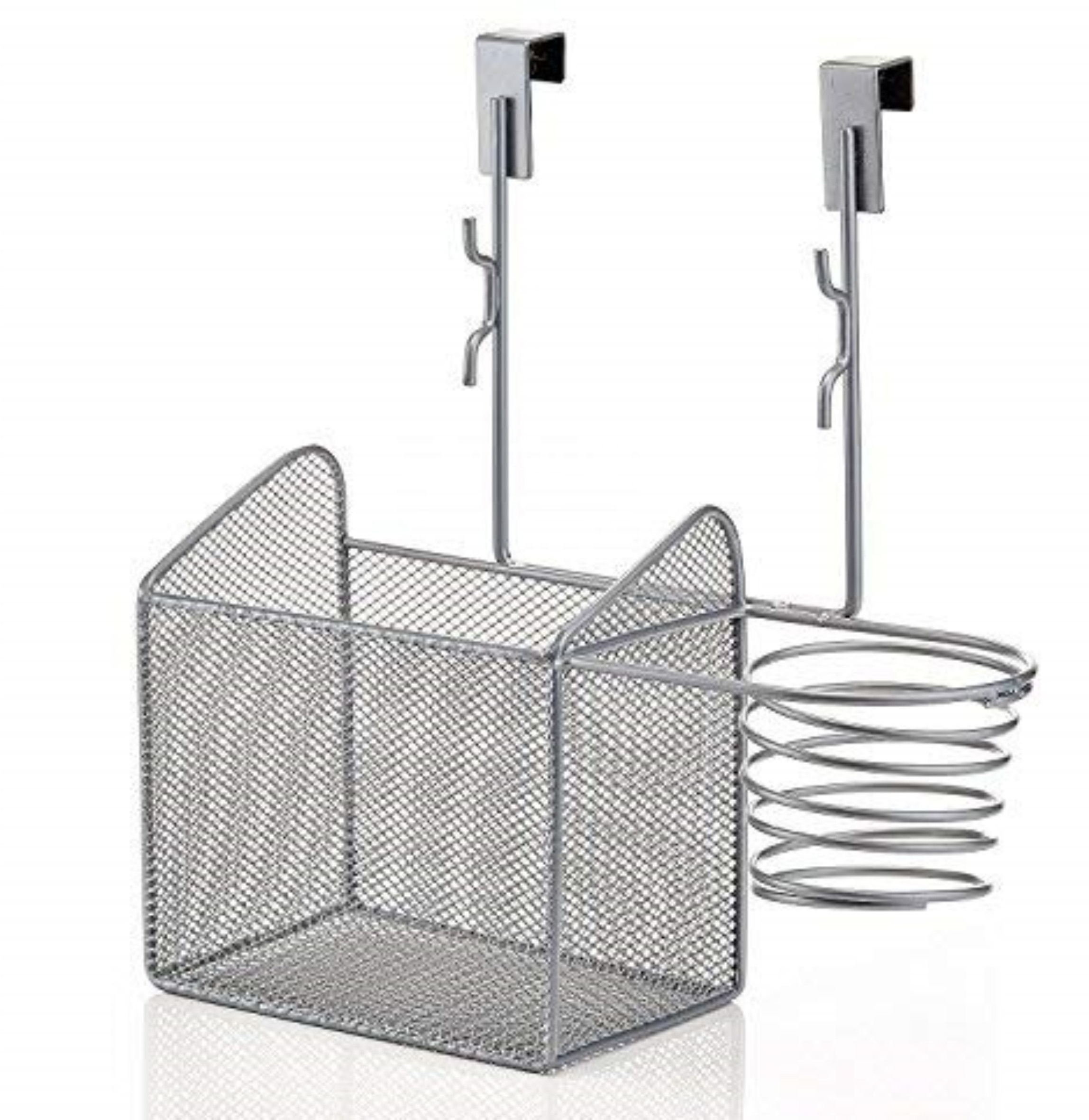 Mesh  Hair Styling Organizer and Storage Unit, Hair dryer  holder,Over the Cabinet Door