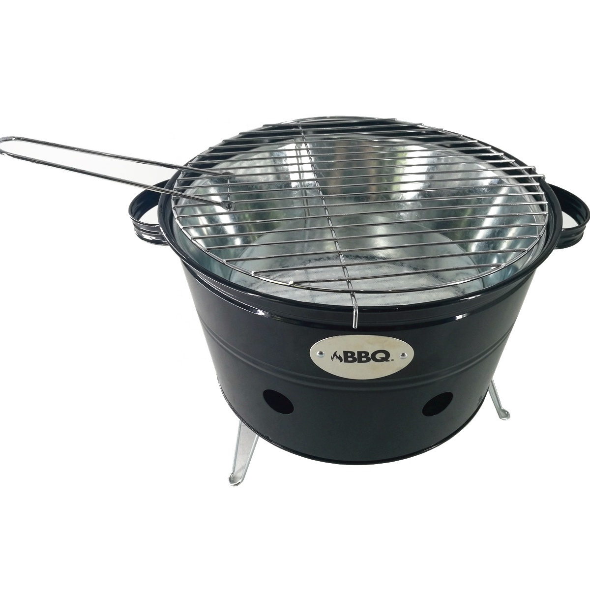 Portable Bucket BBQ Grill / Outdoor BBQ Charcoal Grill / Garden BBQ Roasting Bucket Grill Oven