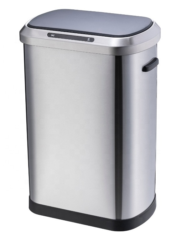 Wholesale Automatic Trash Can Stainless Steel Touchless Smart Sensor Trash Bin Household Waste Bin