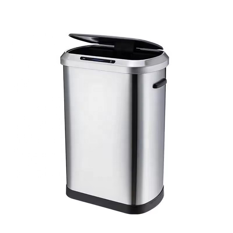 Wholesale Automatic Trash Can Stainless Steel Touchless Smart Sensor Trash Bin Household Waste Bin