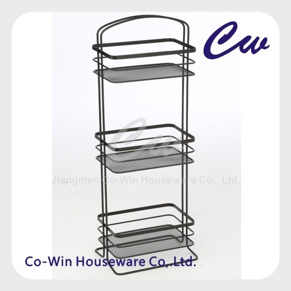 Metal Rust-Resistant 3-Tier Spa Tower/Free Standing Bathroom Storage Shelves for Towels, Soap, Shampoo, Lotion, Accessories - 3