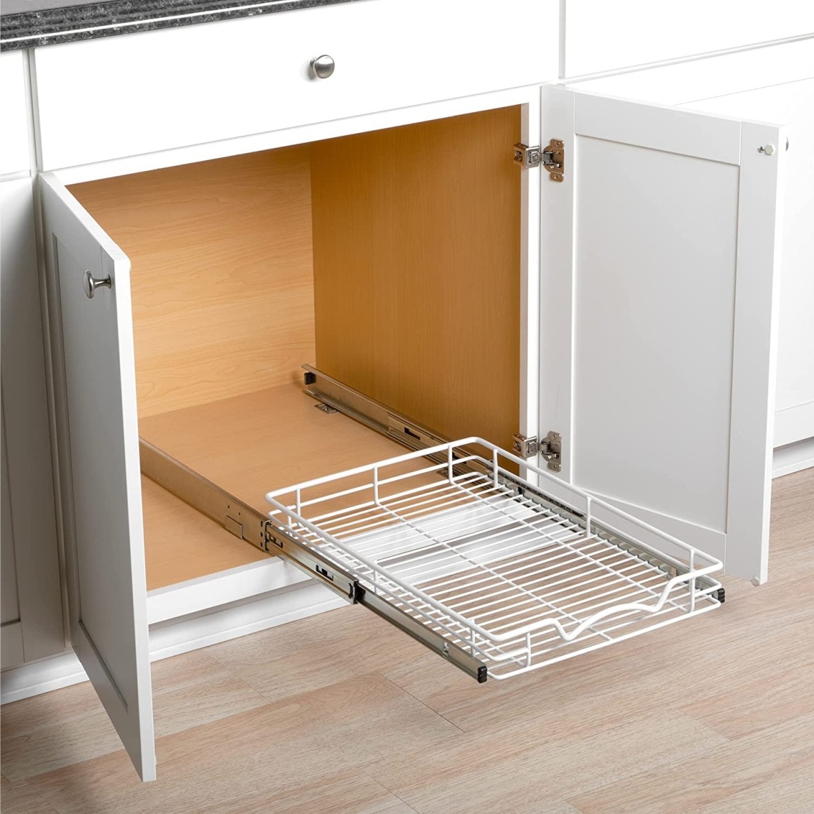 Kitchen Organizer Pull Out Under Cabinet Sliding Shelf Sink Tray Pull Out Cabinet Drawer Organizer Pantry Spice basket Rack