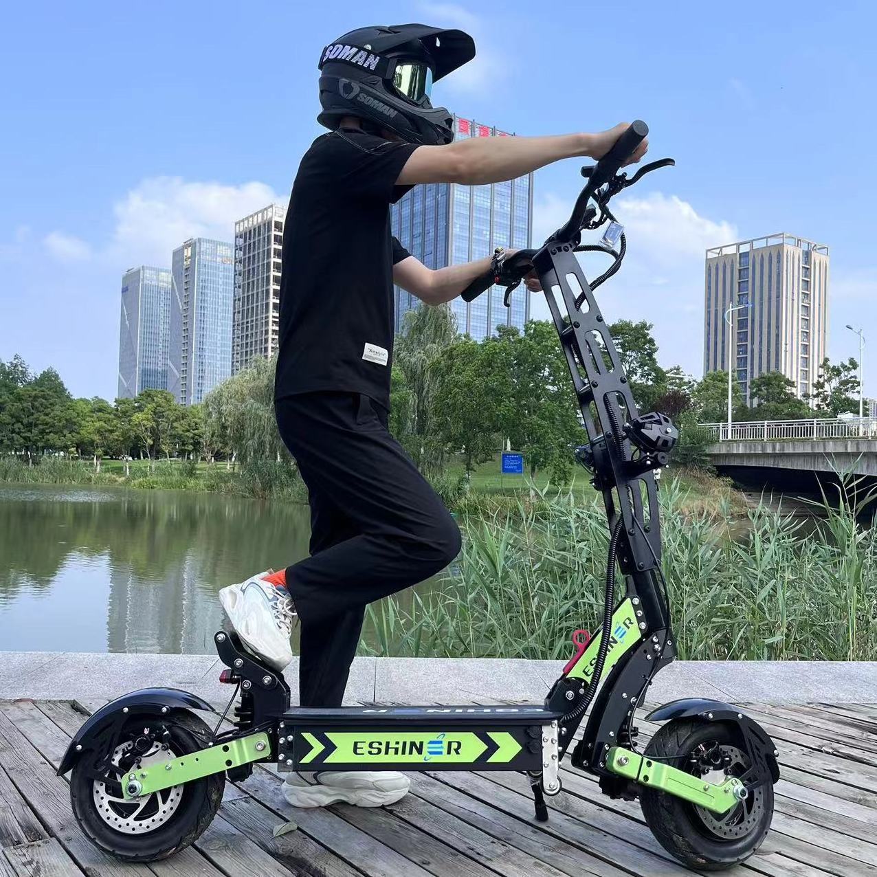 60V 6000W 7000W 8000W Brushless Hub Motor E Scooter 11Inch Foldable Adult Fast 50 Mph 2 Wheel Stand Up Electric Moto Scooter