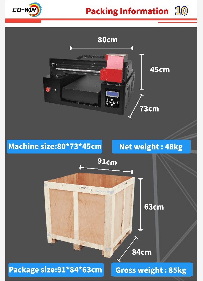 CO-WIN 1440dpi A3 Size Clothes Dtg Printer Direct To Garment Digital Printer  Fabric T-shirt Printing Machine