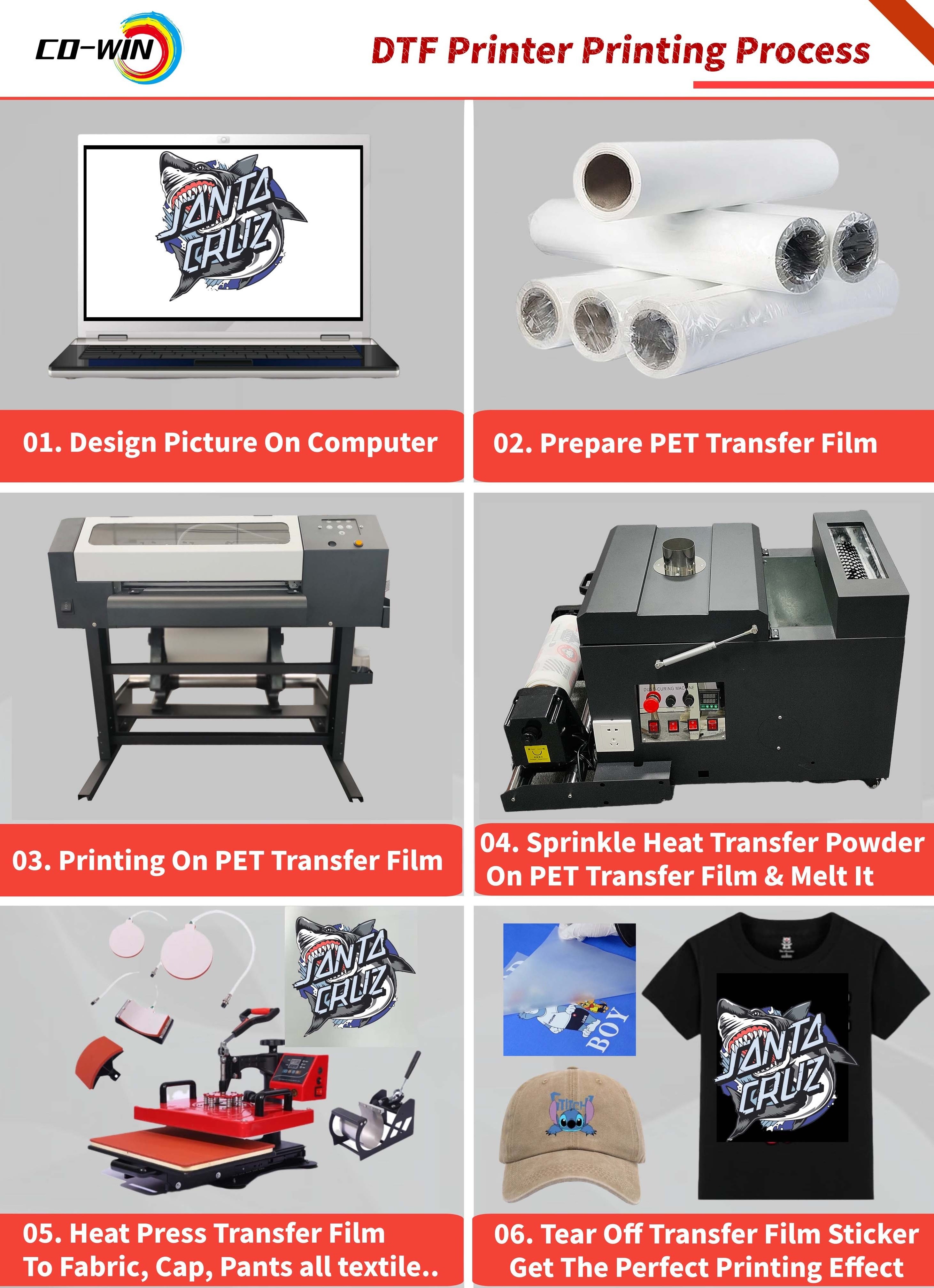 All In One Dtf Printer A3 30cm Small Size l1800 Pet Film Printer Dtf Printer Machine For T-shirt