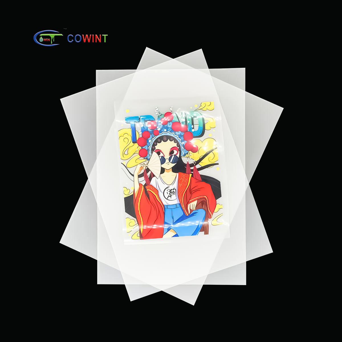 Cowint sticker cold transfer uv dtf film roll transfer dtf uv pet film roll uv dtf sticker film sheet