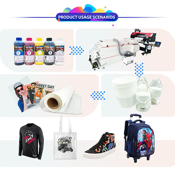 Cowint glow in the dark inkjet printing fabric printing machine xp 600 dtf super white ink 1L 20L dx7 uv dtf ink set