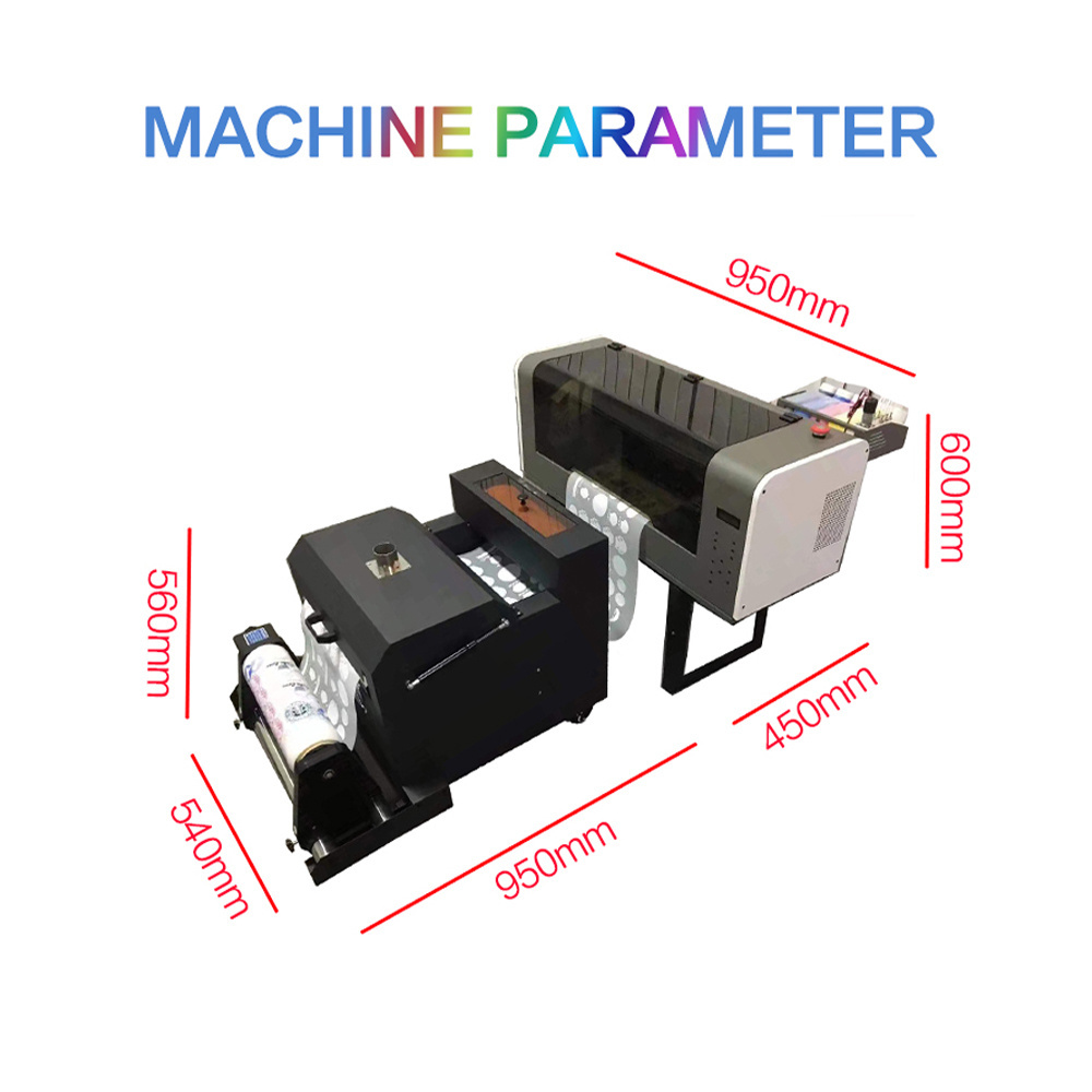 Cowint a3 xp600 dual head dtf printer machine clothes logo label 30cm a3 dtf printer with 2 xp600 print heads transfers printing