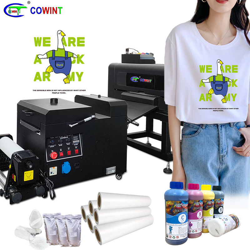 Cowint a3 xp600 dual head dtf printer machine clothes logo label 30cm a3 dtf printer with 2 xp600 print heads transfers printing