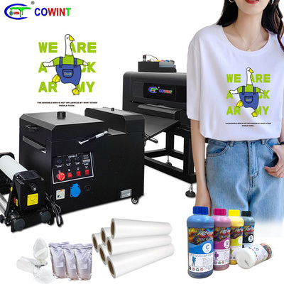 Cowint a3 xp600 dual head dtf printer machine clothes logo label 30cm a3 dtf printer with 2 xp600 print heads transfers printing