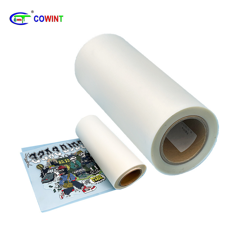 Cowint transfer dtf film Custom Size Double Single Side DTF Pet Film 30CM 33CM 60CM 60CM*100M Roll Heat Transfer Peel DTF Film