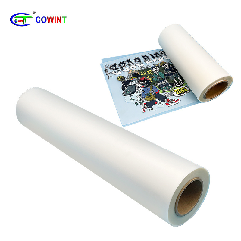 Cowint transfer dtf film Custom Size Double Single Side DTF Pet Film 30CM 33CM 60CM 60CM*100M Roll Heat Transfer Peel DTF Film