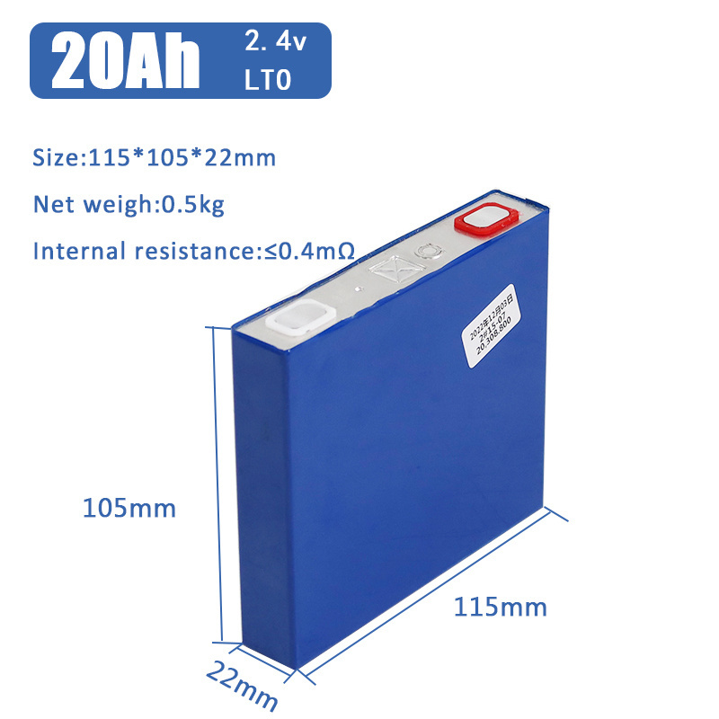 20000 Cycle Life Rechargeable LTO Prismatic Grade A SCIB Lithium Battery 2.4V 20Ah 23Ah LTO Toshiba Battery Cell