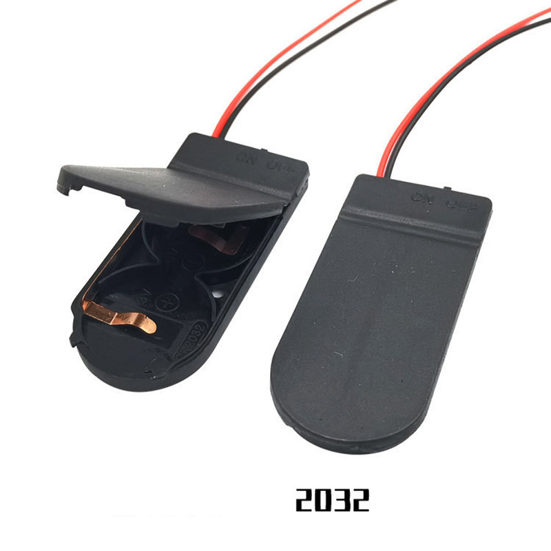 6V CR2032 battery holder Lithium coin cell holder CR2032 ML2032 for LED string turn on off switch