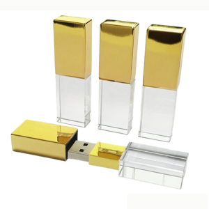 Rose  Gold  Kristall Cristal Transparent USB 3.0  Flash Stick 32G 64gb 128gb  customized  logo crystol USB flash drives with box