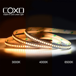 COXO 2835 SCCT led strip 12v 24v 3000k 4000k 6500k ce rohs three color 2835 cct led strip light