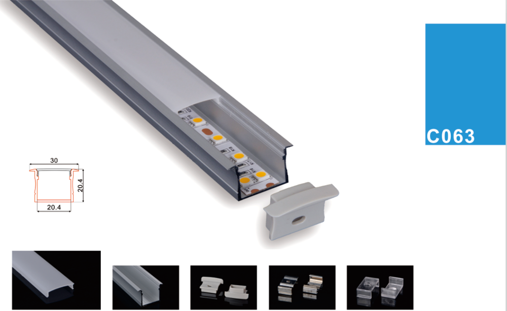 C063 Led Recessed Aluminum profile channel