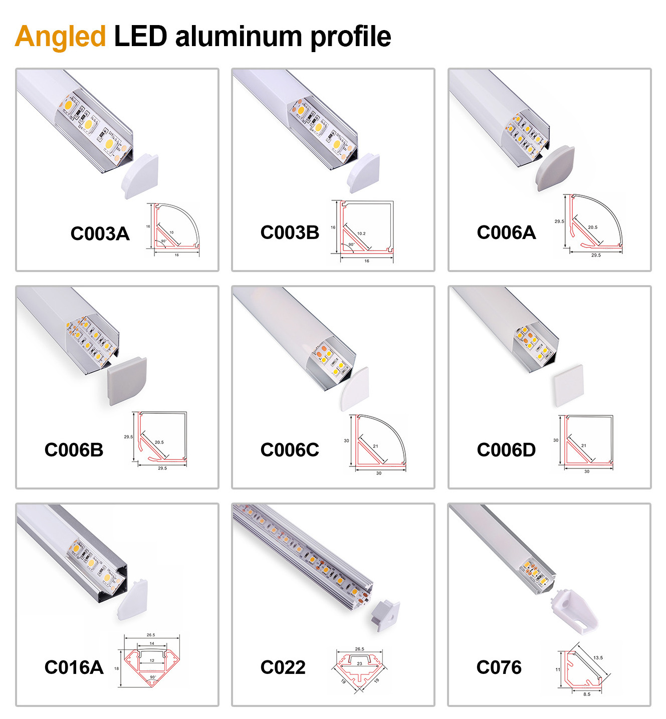 aluminium profile for led lighting strip outdoor 1m 2m 3m Super slim 7mm recessed aluminum profile led