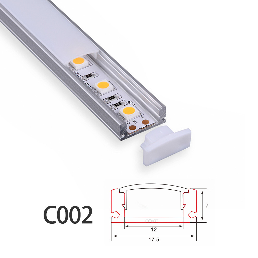 aluminium profile for led lighting strip outdoor 1m 2m 3m Super slim 7mm recessed aluminum profile led