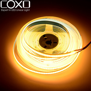 COXO cob led strip 3 Years Warrant 480led ce rohs 12v 100ft warm white 6500k light 24v flexible white cob led strip