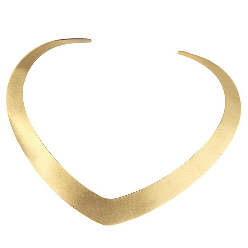 Collar Choker Necklace Neck Jewelry For Women Fashion 100% Stainless Steel Simple Personality Gold Torques Necklace