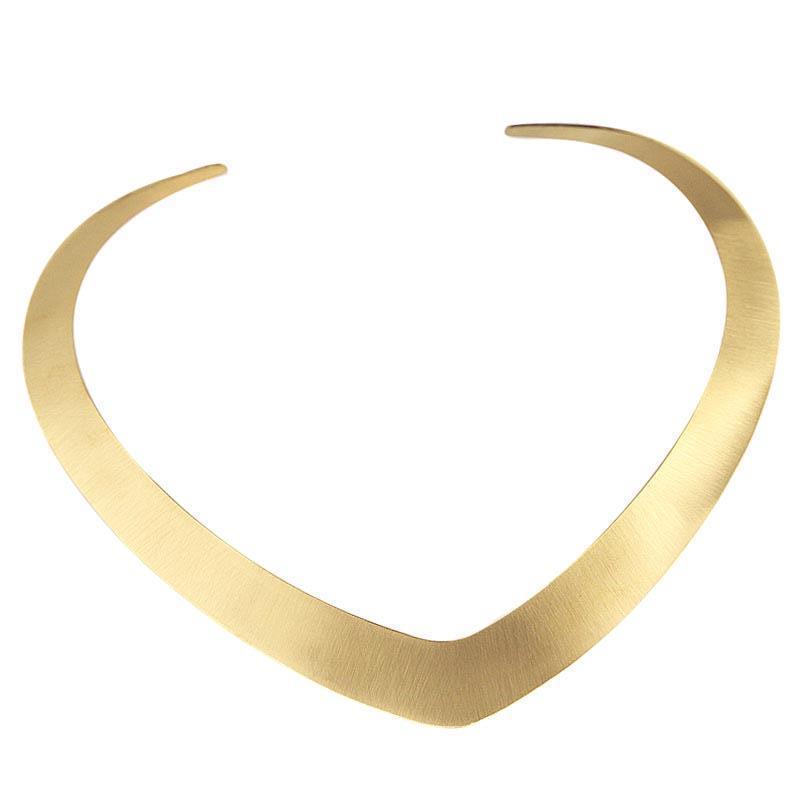 Collar Choker Necklace Neck Jewelry For Women Fashion 100% Stainless Steel Simple Personality Gold Torques Necklace