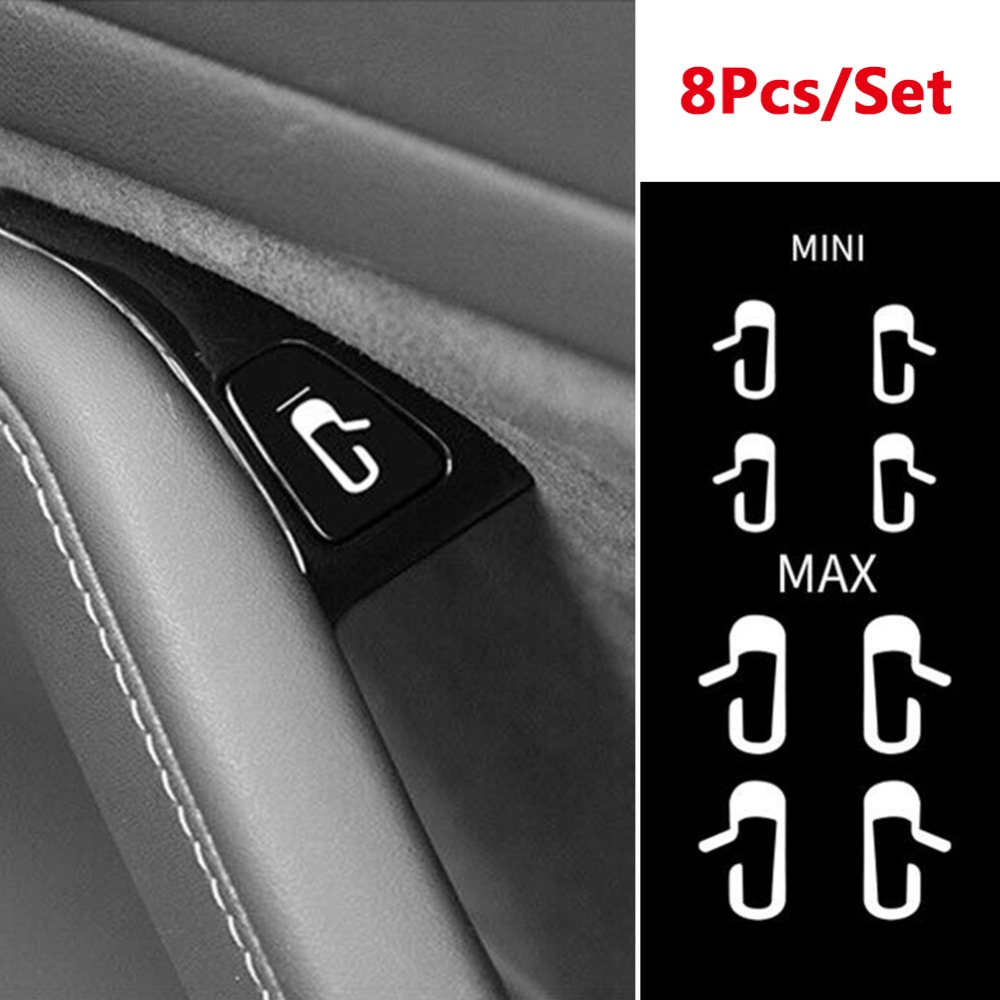 8Pcs/Set Car Door Open Exit Sticker Decal Fit For Tesla Model 3 Interior Decoration Practical Weather-rated Durable Oracal Vinyl