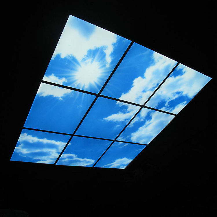 COYOLED Led Panel Light Sky Clouds Drop Ceiling Fluorescent Decorative Cover Skylight Film Ceiling Light Frameless