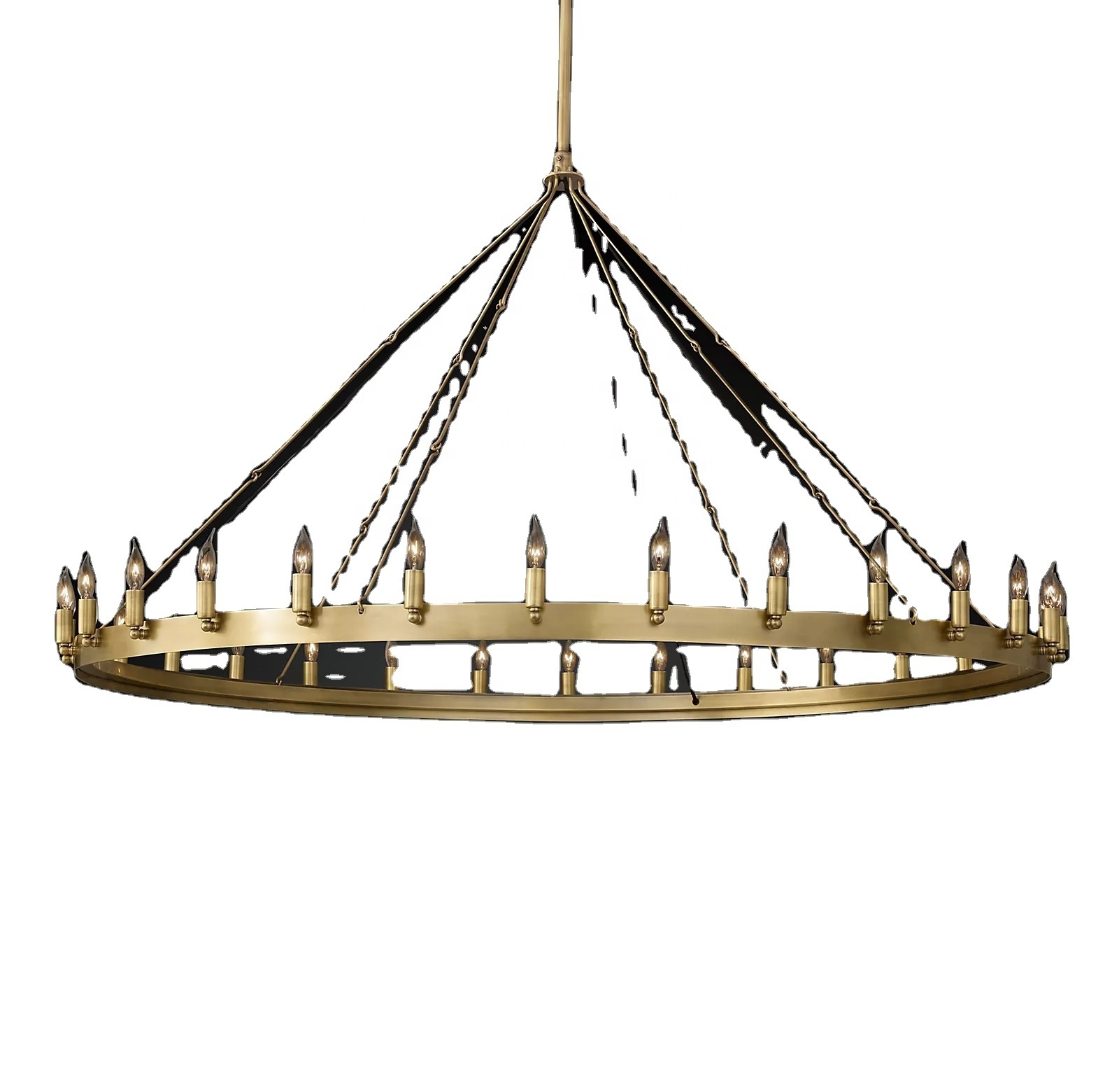 Modern Loft Restaurant Hanging Pendants Globe Iron Ceiling Fixture Lamps Camino Vintage Candelabra Round Chandelier 63