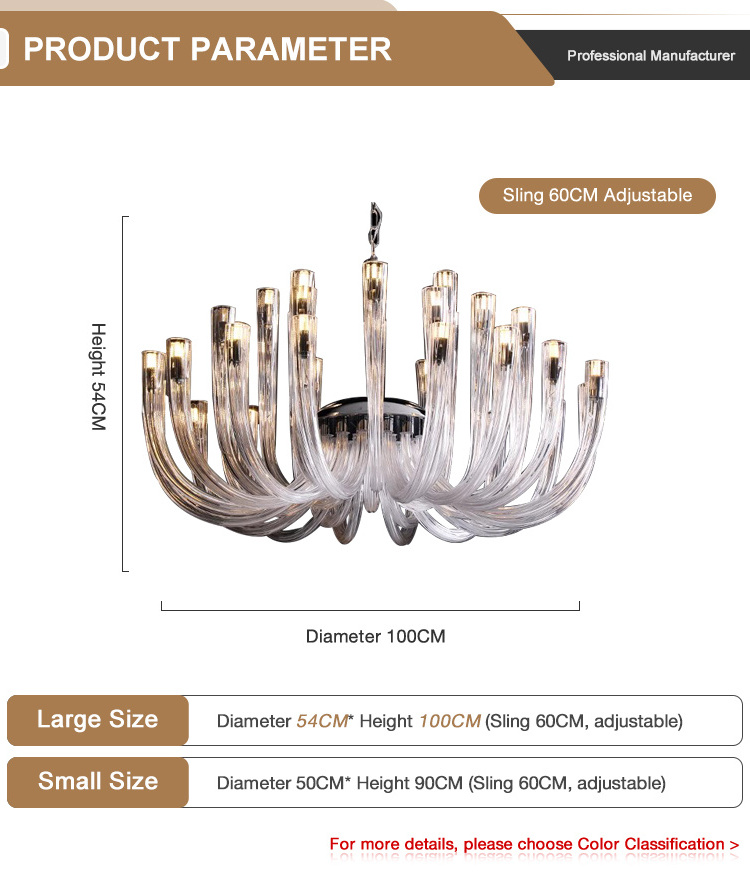 Modern personality living room light hollow glass rod frosted glass tube chandelier luxury chandelier