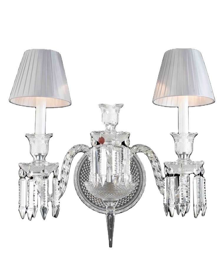 Crystal Wall Sconce Modern Lamp Baccarat Wall Lamp Indoor Lighting Luxury Bedroom Beside Lamp Wedding Decoration CZ2530