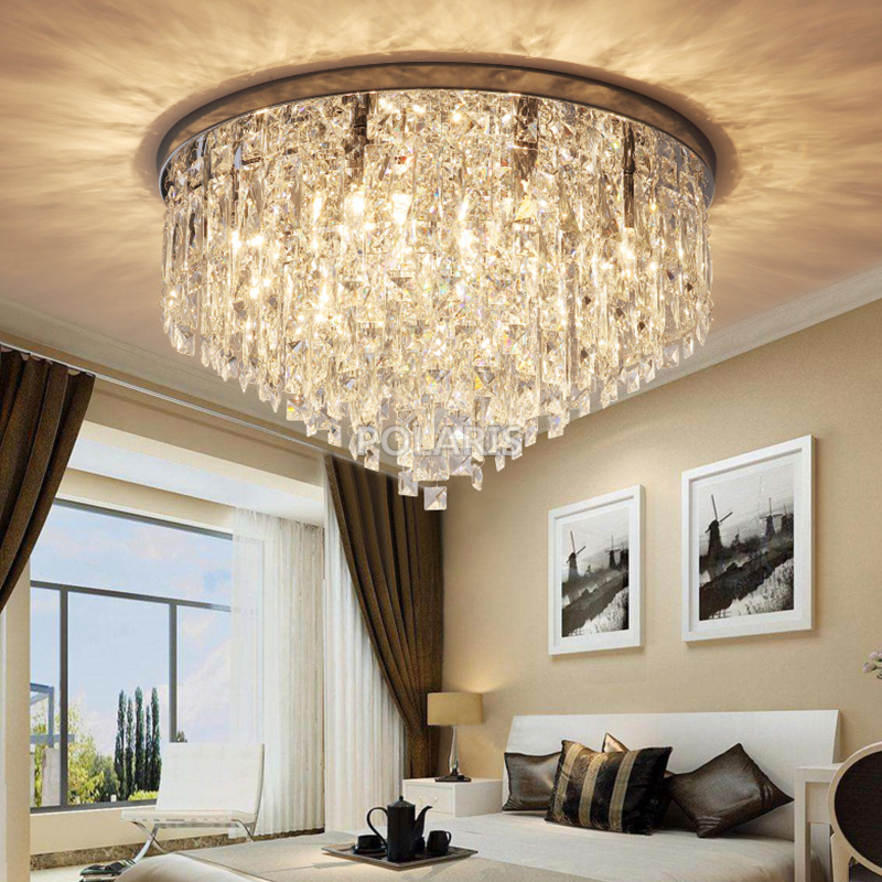 Modern Crystal Chandelier Lighting Flush Mount Chandeliers Light Ceiling Lamp for Living Dining Room Bedroom Restaurant CZ8185A