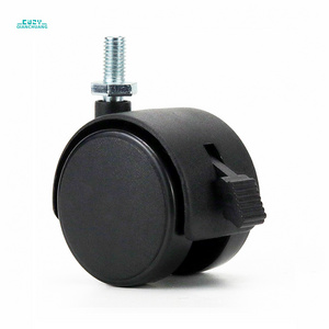 Small Furniture Casters Wheels 50mmNylon Wheels Castors Stem Screw Swivel Roller Casters for furniture office chair Wheels