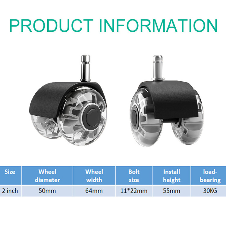 Hot selling 2 inch office chair caster wheels with swivel wheel caster appliance on office working