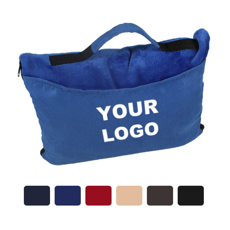 100% Polyester Promotional Mink Custom Logo Picnic Throw Travel  Blanket Embossed Flannel Solid OEM ODM Outdoor Throw in Bulk