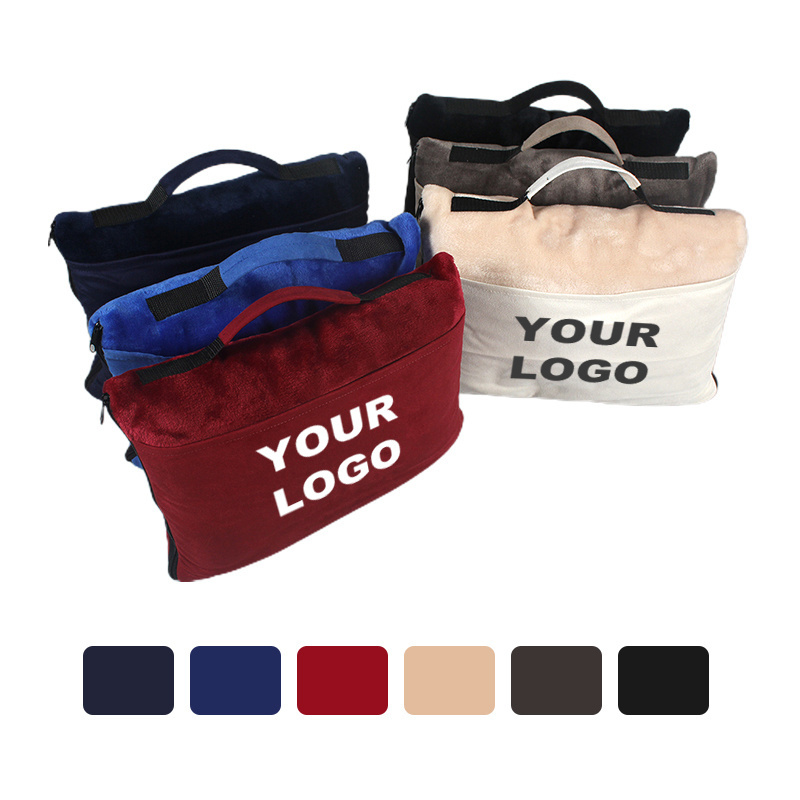 100% Polyester Promotional Mink Custom Logo Picnic Throw Travel  Blanket Embossed Flannel Solid OEM ODM Outdoor Throw in Bulk