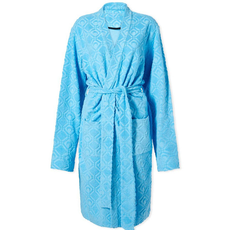 terry towel bathrobe full length jacquard bathrobe custom logo embossed bath robe  luxury hotel bathrobe