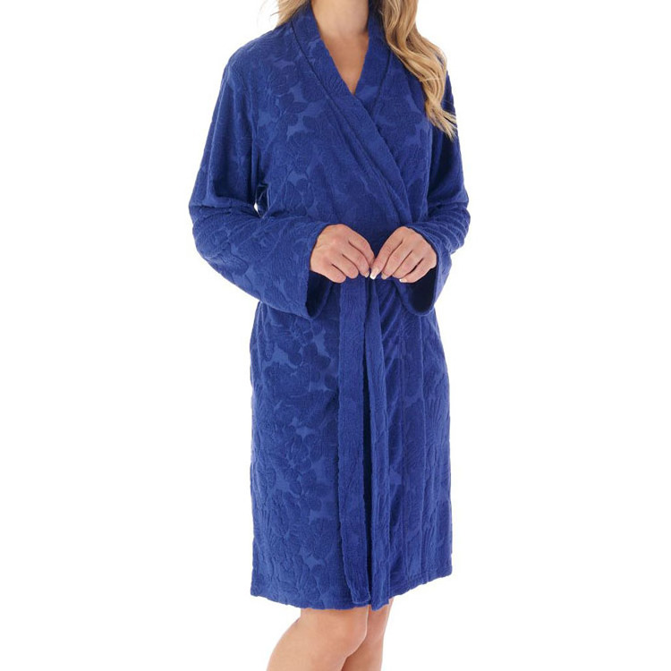 terry towel bathrobe full length jacquard bathrobe custom logo embossed bath robe  luxury hotel bathrobe