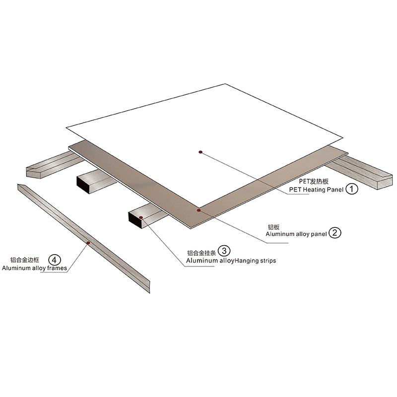 600w far infrared carbon crystal heating panels for the cold winter