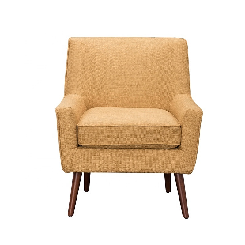 Wooden Legs Fabric Armchair Accent Leisure Chair hotel restaurant Living Room Furniture