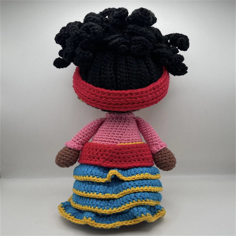 Personal Customization Princess Handmade Stuffed Doll Crochet Black Girl Amigurumi Black Dolls