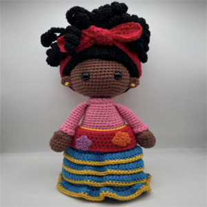 Personal Customization Princess Handmade Stuffed Doll Crochet Black Girl Amigurumi Black Dolls