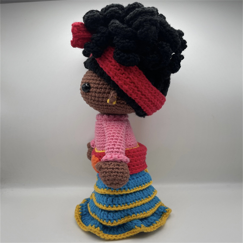 Personal Customization Princess Handmade Stuffed Doll Crochet Black Girl Amigurumi Black Dolls