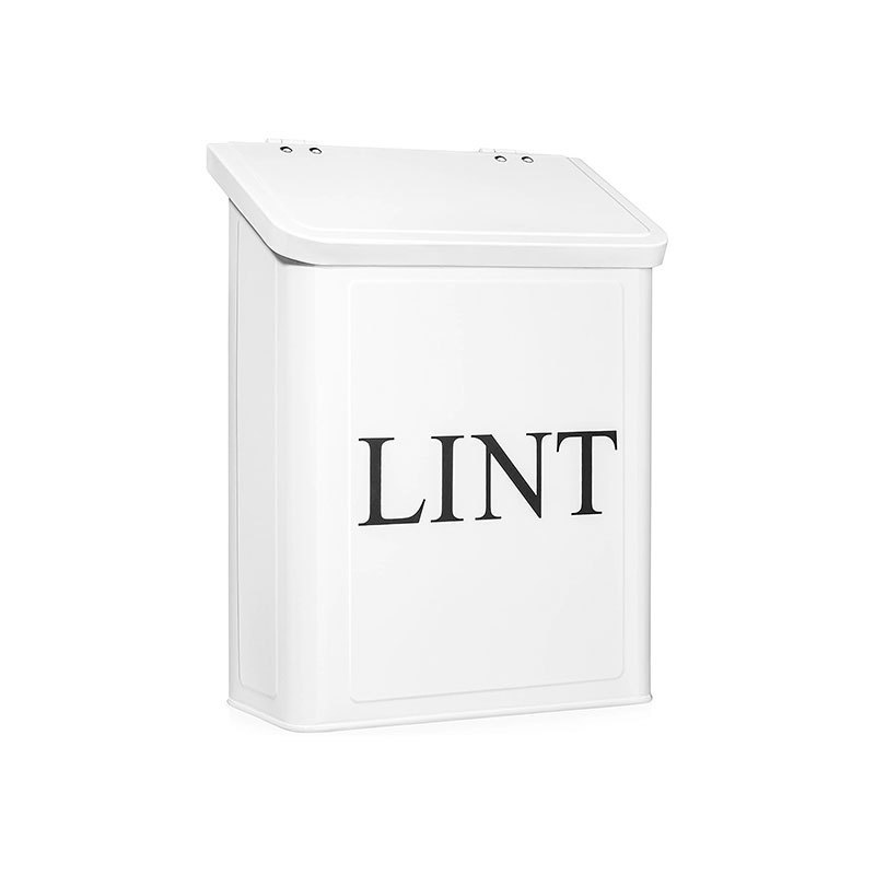 Custom Logo Metal Magnetic Lint Bin Wall Mounted Storage Holders For Laundry Room