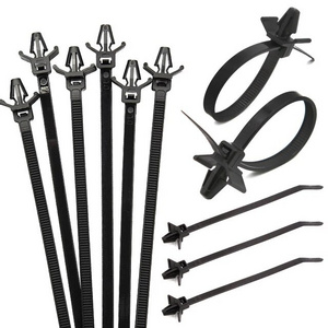 1-Piece Fixing Tie with Arrow head and Wings Arrow Head Push Mount cable tie Wiring Accessories heavy Duty Plastic Zip Ties