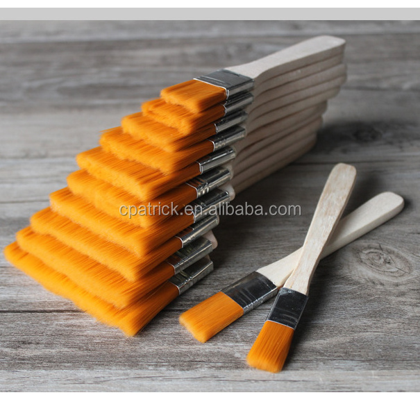 High Quality Clean Painting Brush Flat Nylon Hair Wash Purdy Brush Set Short Handle Industrial Purdy Paint Brush