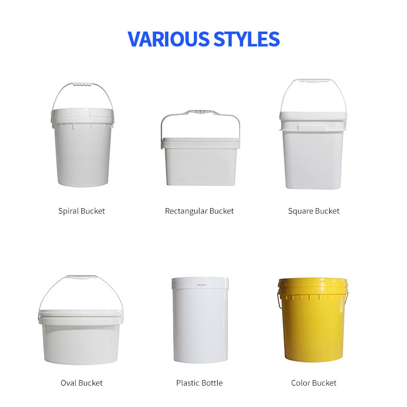 customized white round plastic food grade 3 gallon ice cream bucket with lid