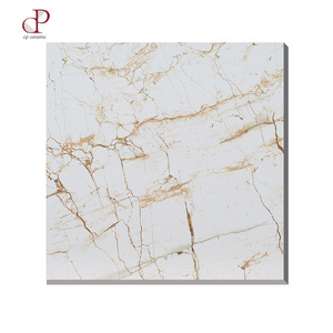 2018 Hot China Tiles Price In Karachi Fully Polished Glazed Copy Mable Calacatta Gold Porcelain Floor Tile For House