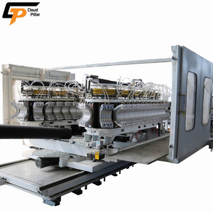 Plastic two layers corrugated pipe making machine HDPE PP double wall bellows production line