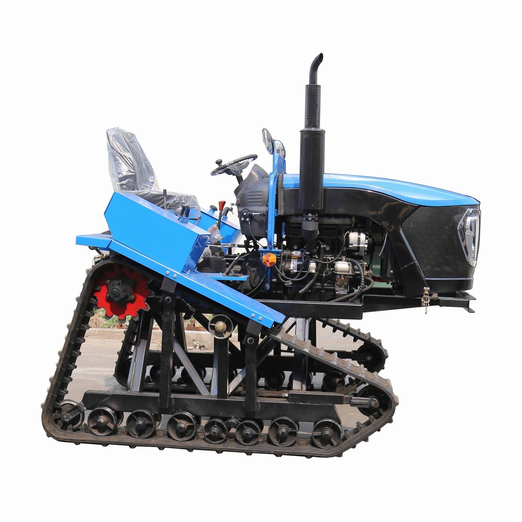 chinese agricultural dozer 35hp 50 hp c502 mini rubber tracks small farm garden  crawler tractor with rotary excavator for sale